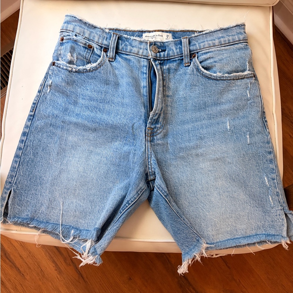 Abercrombie & Fitch High Rise Denim Short